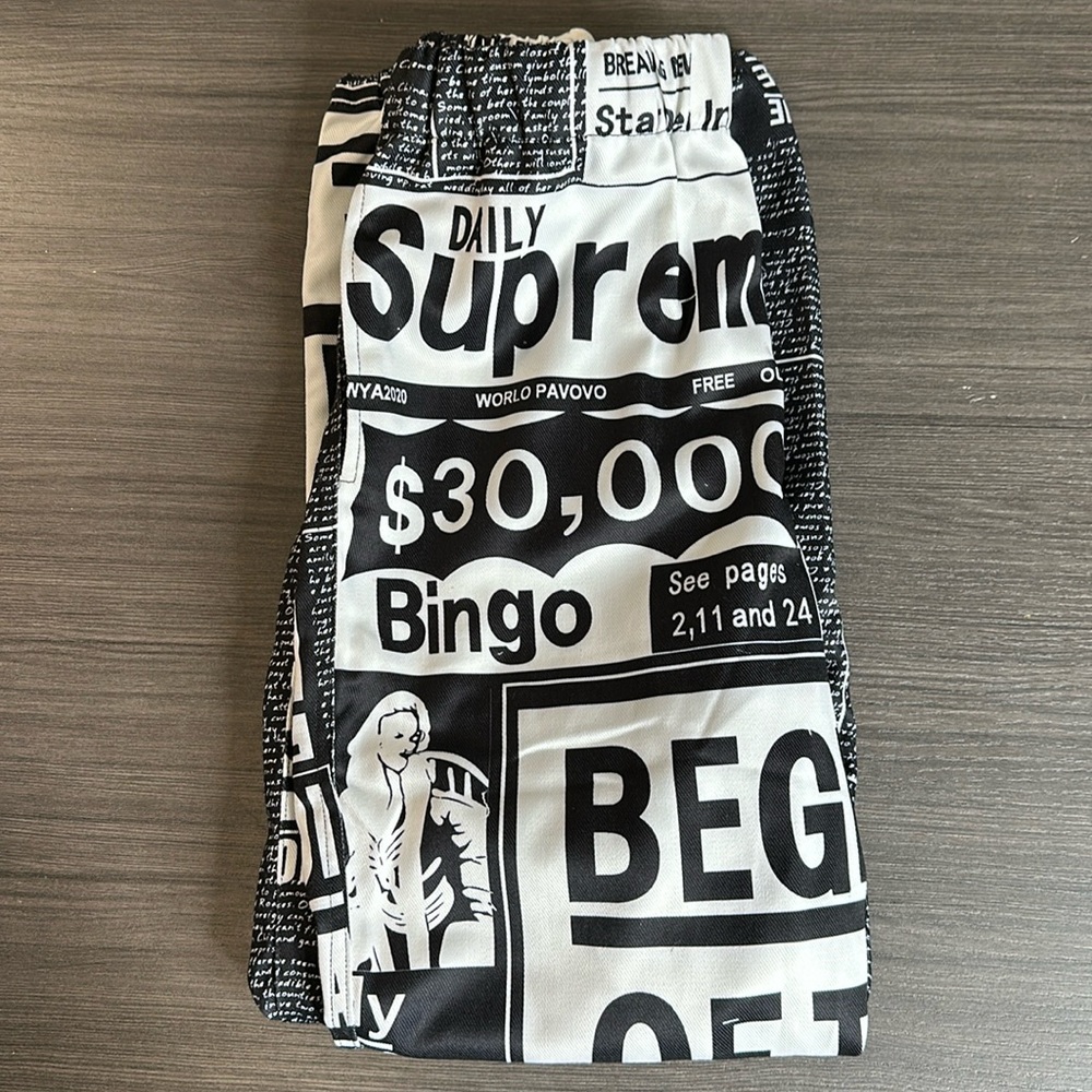 Supreme Newsprint Skate Pants